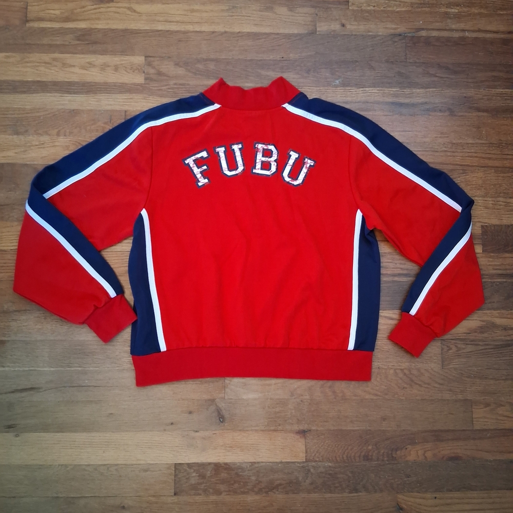 Vintage Fubu Classics Track Jacket Youth 2XL Large Spell Out Street Wear Y2k